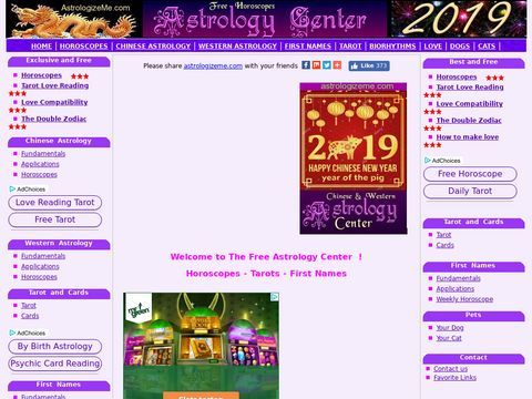 Astrology horoscopes. Chinese astrology. Free Horoscopes and Astrology. Tarot reading. First names