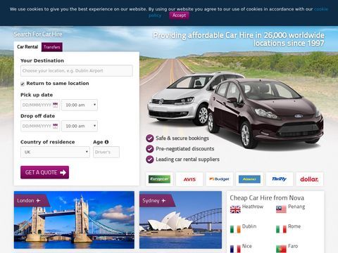 Cheap car hire from Nova