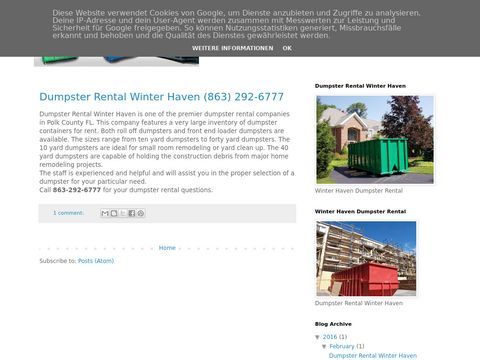 Dumpster Rental Winter Haven