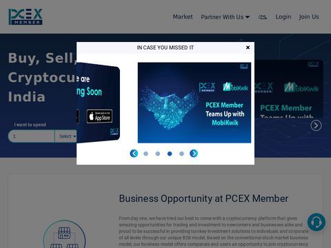 PCEX Member, Buy & Sell Bitcoin / Cryptocurrency in India