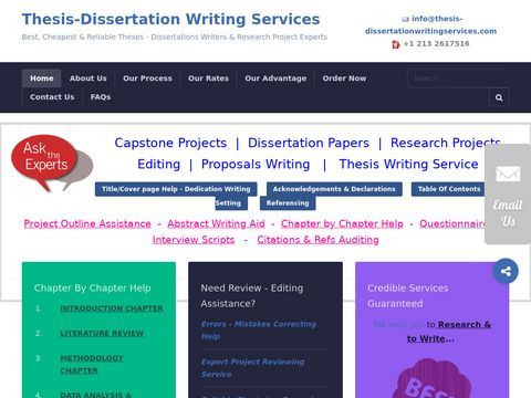 Thesis, Capstone, Dissertation Projects Writing Services