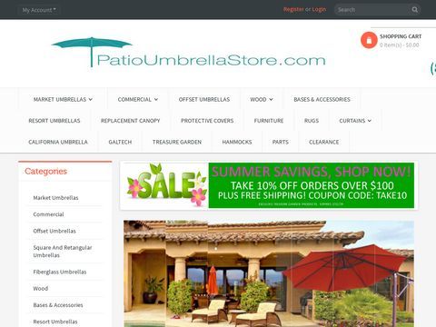 Patio Umbrella Store | Galtech Outdoor Umbrellas