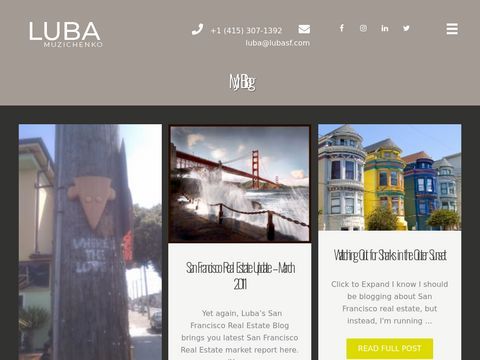 Lubas San Francisco Real Estate Blog - The Friendliest Blog about San Francisco Real Estate Featuring San Francisco Real Estate and San Francisco Living - written by a Local SF Realtor