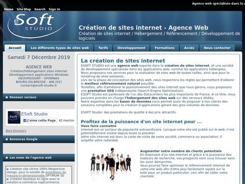 Creation site internet, site web, hÃ©bergement, SEO, ESOFT Studio