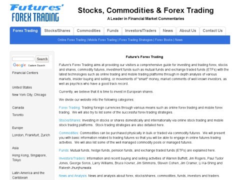 Futures Forex Trading - Stocks, Futures, Commodities & Forex Trading