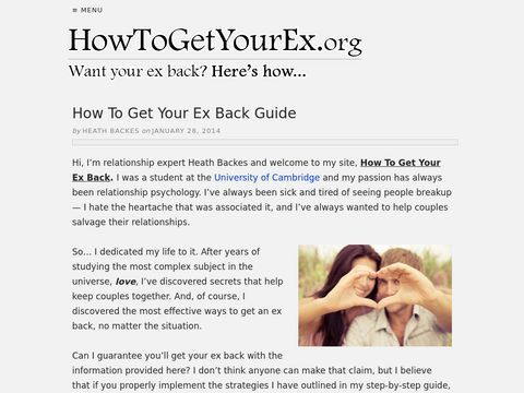 How To Get Your Ex Back Guide