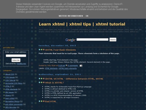 Learn xhtml tips tricks