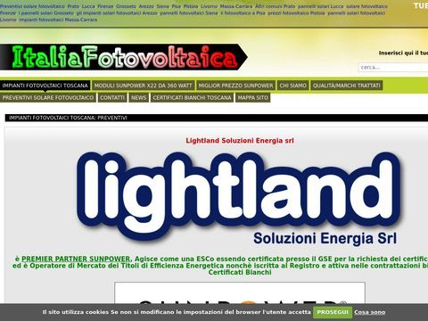 Impianti solari fotovoltaici Toscana. Preventivi impianti e pannelli solari fotovoltaici.