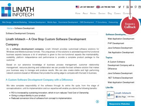 Web & Custom Software Development Company in Java & .Net | Linath Infotech