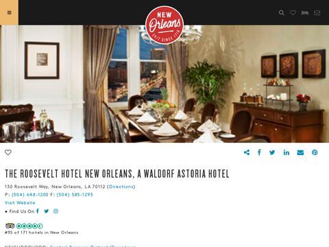 Visit Roosevelt Hotel New Orleans