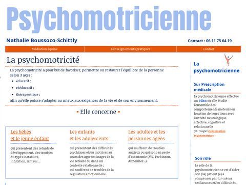 Nathalie Boussoco-Schittly, Psychomotricienne