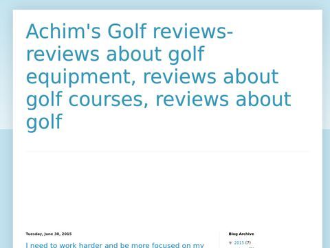 Achims Golf reviews - best  reviews on golf products, golf courses and everything about golf