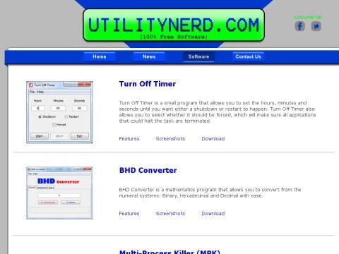 UtilityNerd.com Free Software