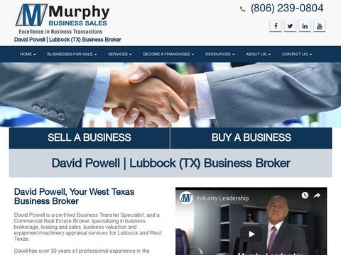 Lubbock (TX) Business Brokers | Murphy Business Broker | David Powell