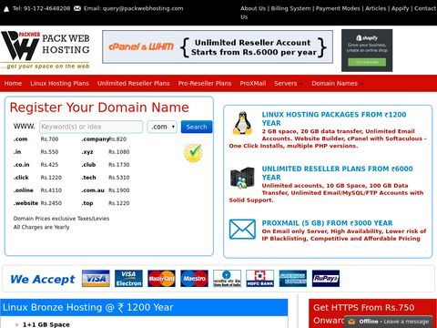 Linux Web Hosting India