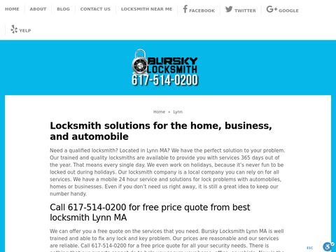 Superior Locksmith Lynn, MA - Bursky Locksmith