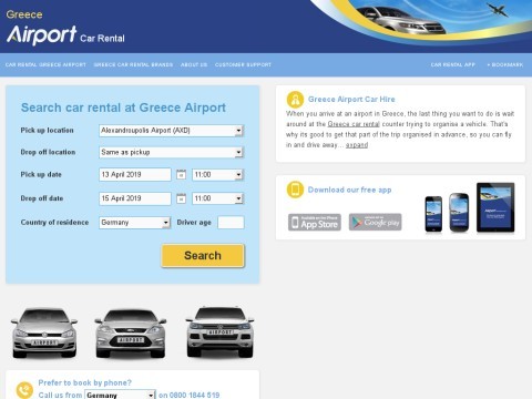 Greece airport car rental