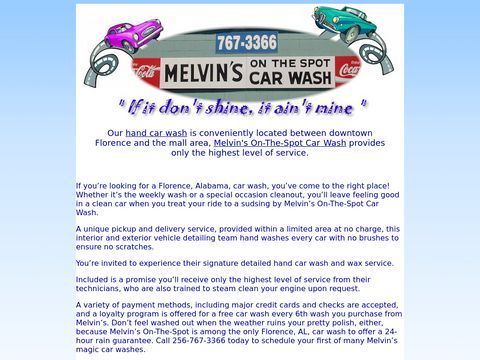 Melvins On The Spot Car Wash