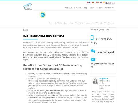 B2B Telemarketing Services Company in Canada - OutsourceACE