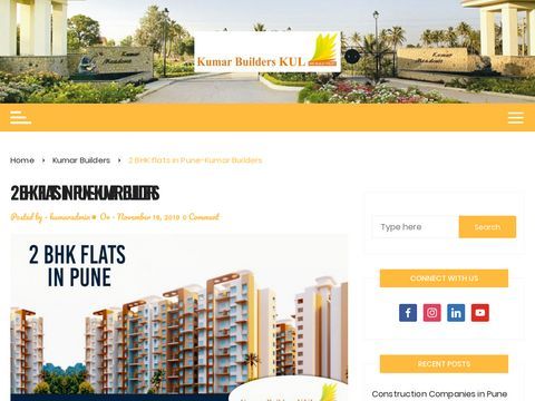 2 BHK flats in Pune-Kumar Builders