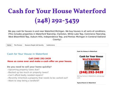 Cash for Your House Waterford MI