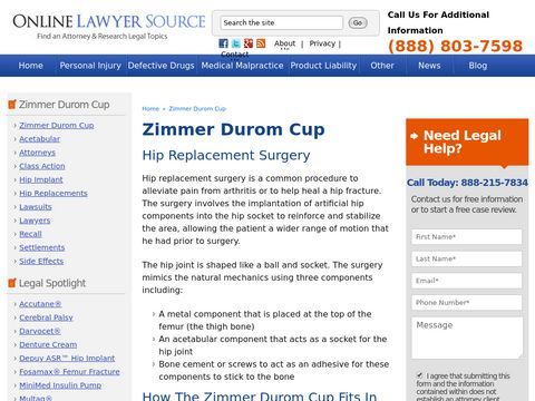 About Zimmer Durom Cups