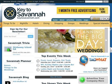 Things to Do, Hotels, Restaurants and Weddings in Savannah | Key to Savannah