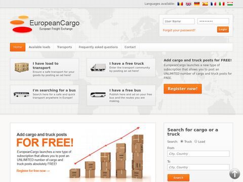 European freight exchange transport EuropeanCargo