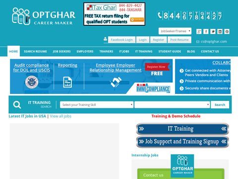 OPTGhar: OPT Jobs for International Students, OPT/CPT Jobs