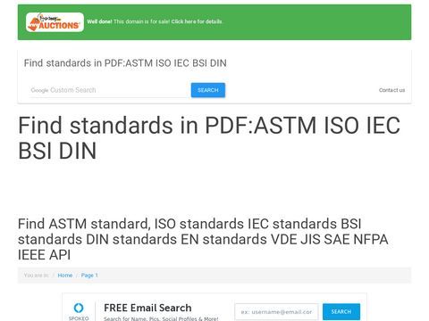 Find Standards in PDF:ASTM ISO IEC BSI DIN