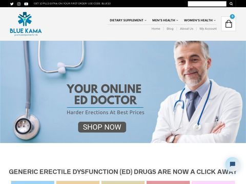 Online Generic Viagra, Cialis and Oral Jelly for ED at Blue Kama