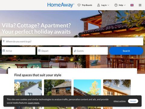 HomeAway Holiday-Rentals. UKs No. 1 for self catering villas, apartments & cottage holidays in Spain, Portugal, France, Florida, Italy & worldwide.