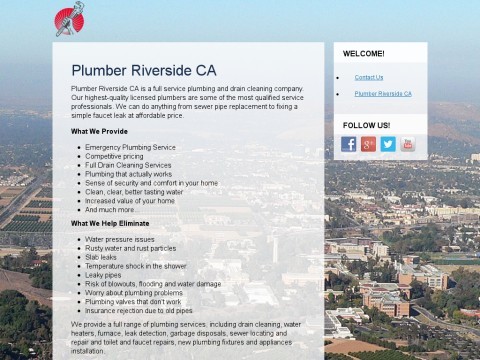 Plumber Riverside CA