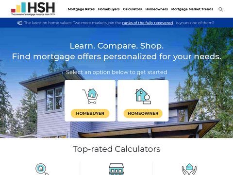 Find mortgage rates, lenders, calculators and help - HSH.com