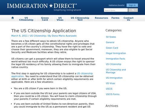 Filing instructions for citizenship application