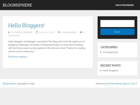 Create a Blog Free with Bloginsphere