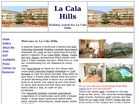 La Cala Hills-Spanish Holidays Rentals Apartment and Golf Breaks Mijas Costa del Sol