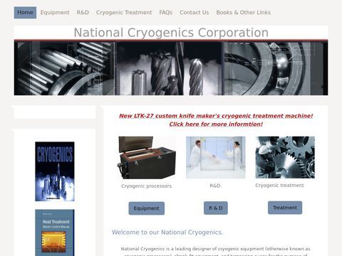 National Cryogenics equipment, Cryogenic treatment of metals