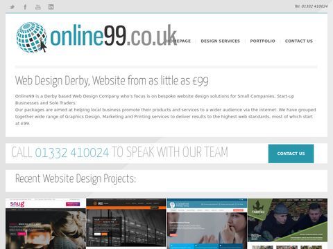 Web Design Derby, Professional Websites from Â£99 | Online99