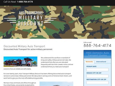 Auto Transport Military Discount