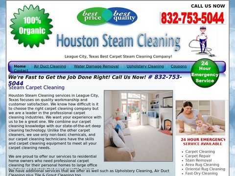 League City Texas Steam Carpet Cleaning