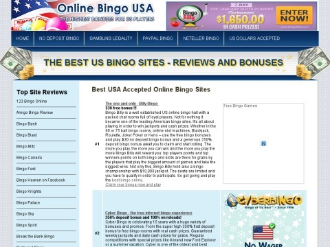 Online-Bingo.us - the best free bingo bonus for USA and UK players