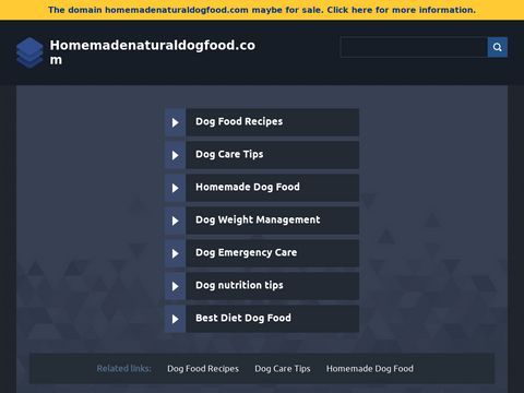 Homemade Natural Dog Food - Natural dog health information.