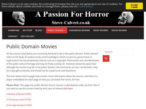 List Of Public Domain Horror Movies