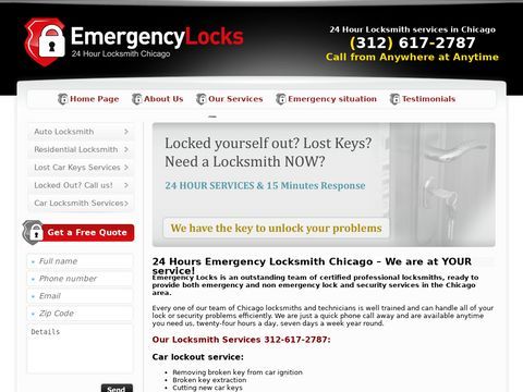 Emergency Locks – 24 Hour Locksmith in Chicago