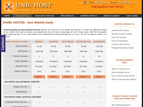 Multiple domain Web Hosting INDIA