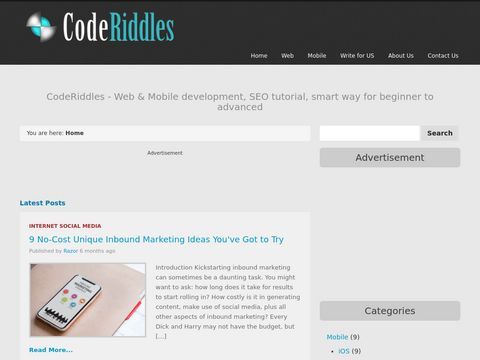 CodeRiddles: Tutorials for Design & development
