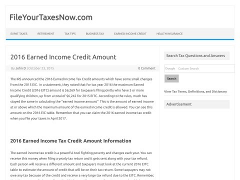 earned income credit