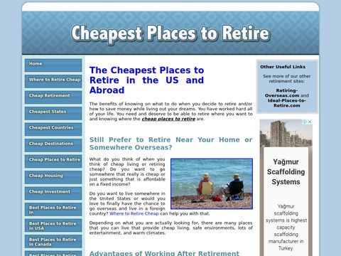 The Cheapest Places to Retire