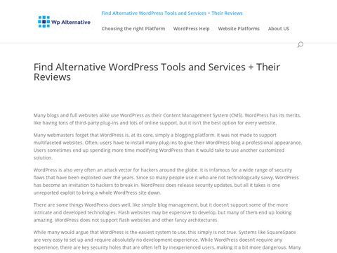 What We Do - WordPress Alternative